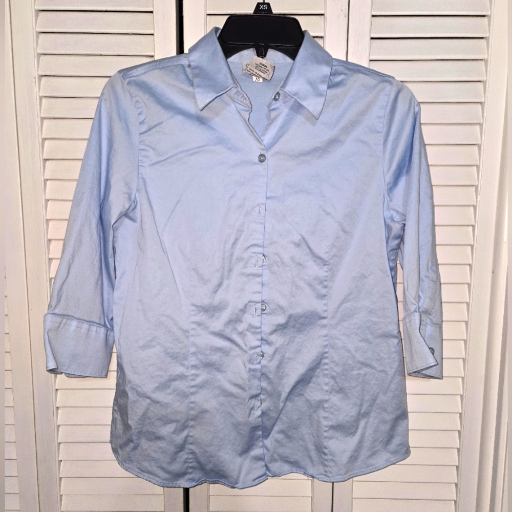 George Women's M Blue Button-down Shirt